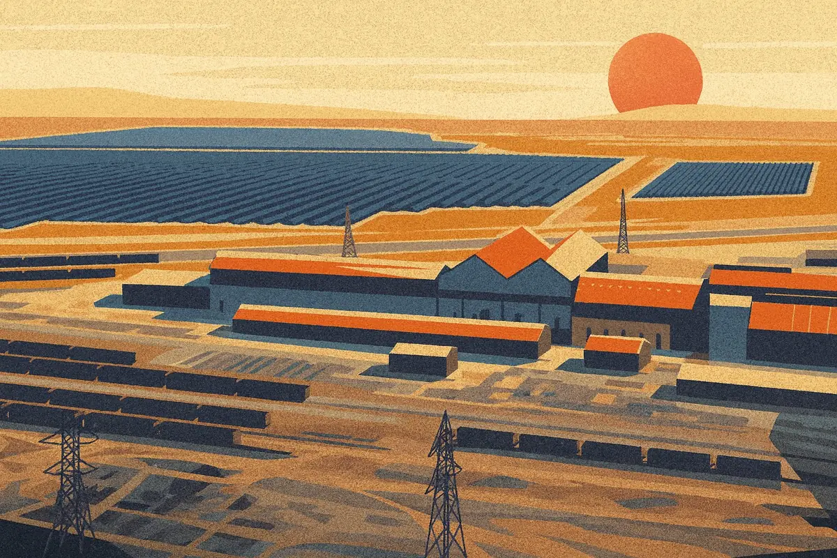 Industrial facility with solar installation